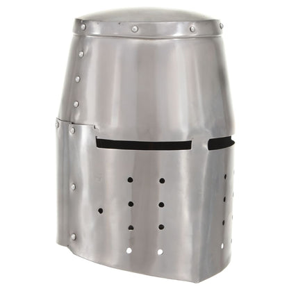 Ridderhelm Middeleeuws Replica Larp Staal Zilverkleurig