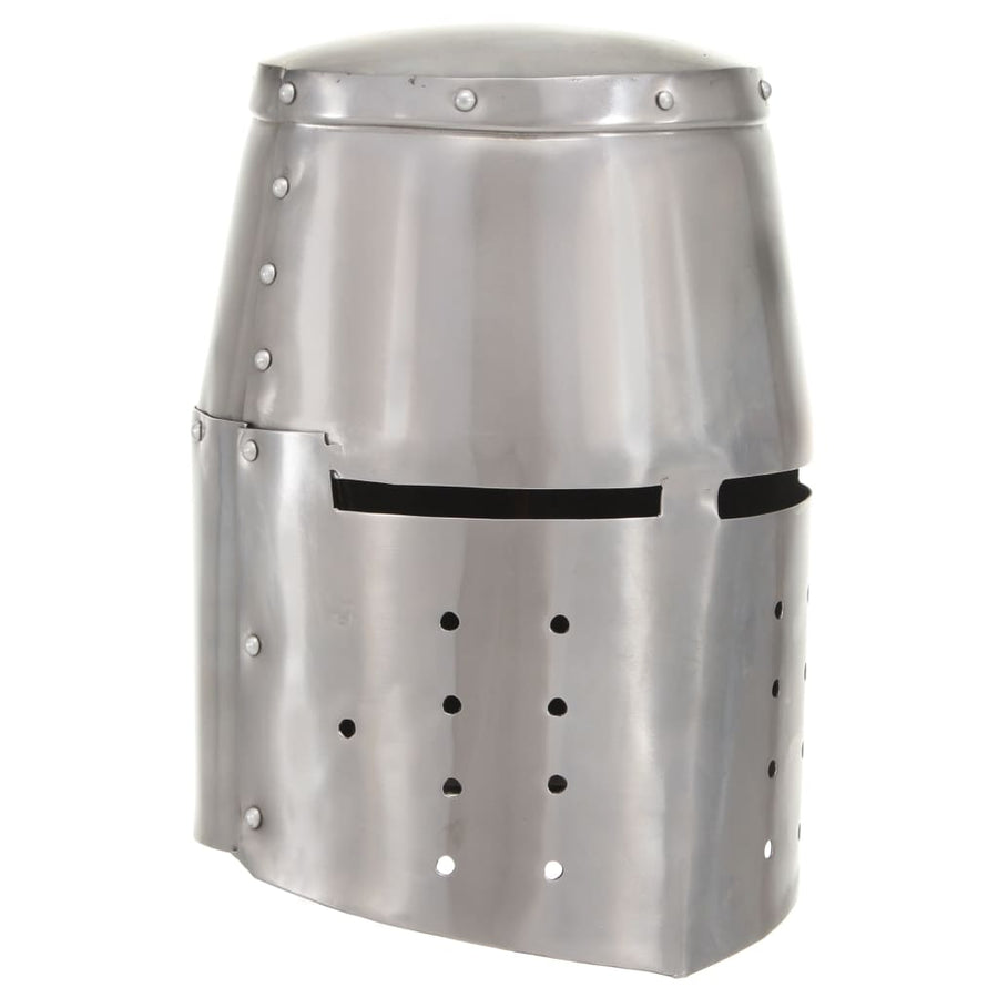 Ridderhelm Middeleeuws Replica Larp Staal Zilverkleurig