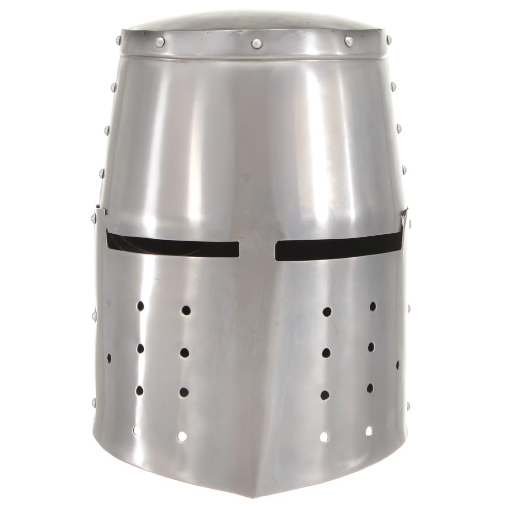Ridderhelm Middeleeuws Replica Larp Staal Zilverkleurig