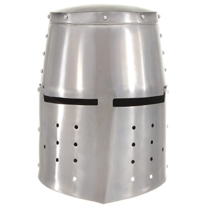 Ridderhelm Middeleeuws Replica Larp Staal Zilverkleurig