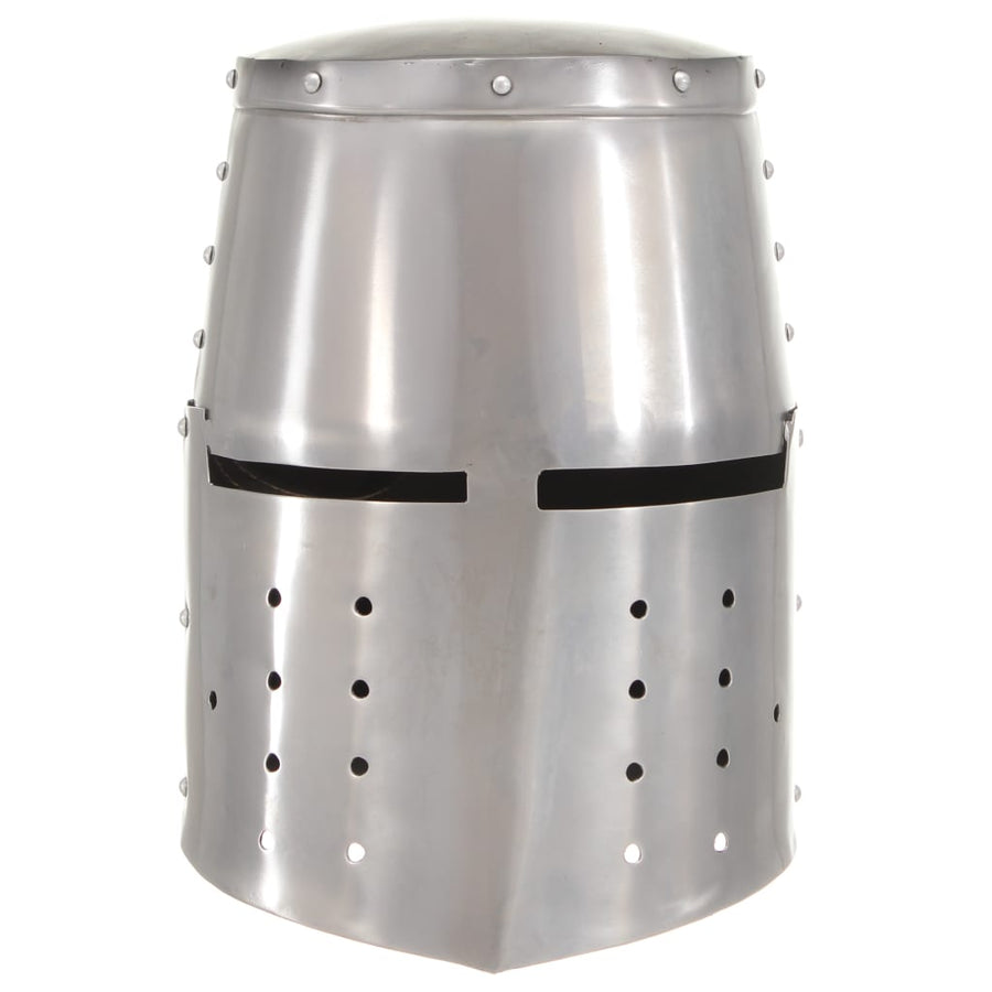 Ridderhelm Middeleeuws Replica Larp Staal Zilverkleurig
