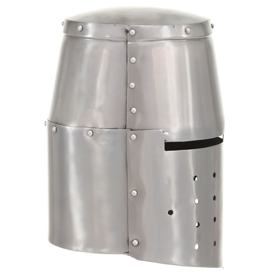 Ridderhelm Middeleeuws Replica Larp Staal Zilverkleurig