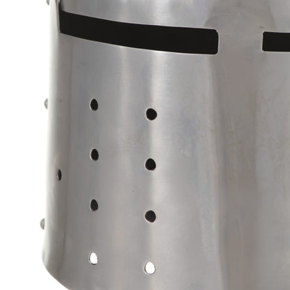 Ridderhelm Middeleeuws Replica Larp Staal Zilverkleurig