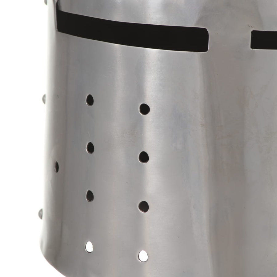 Ridderhelm Middeleeuws Replica Larp Staal Zilverkleurig