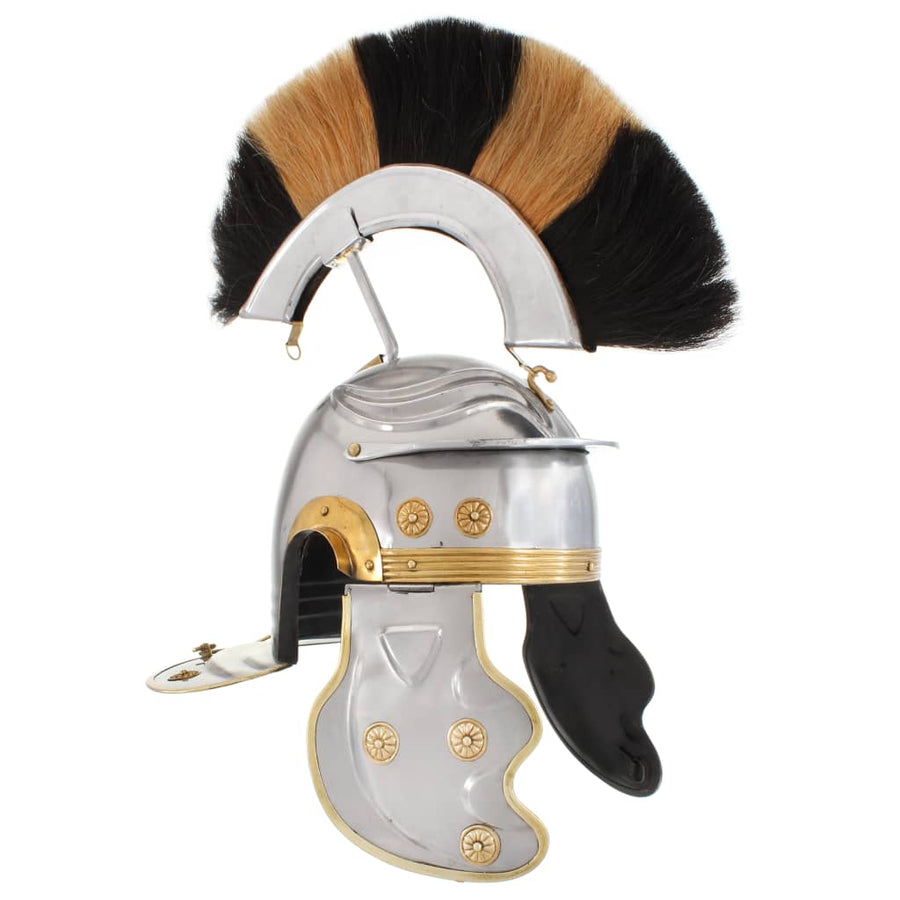 Soldatenhelm Romeins Replica Larp Staal Zilverkleurig model 16