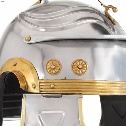 Soldatenhelm Romeins Replica Larp Staal Zilverkleurig model 16