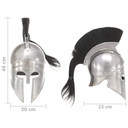 Soldatenhelm Grieks Replica Larp Staal Zilverkleurig
