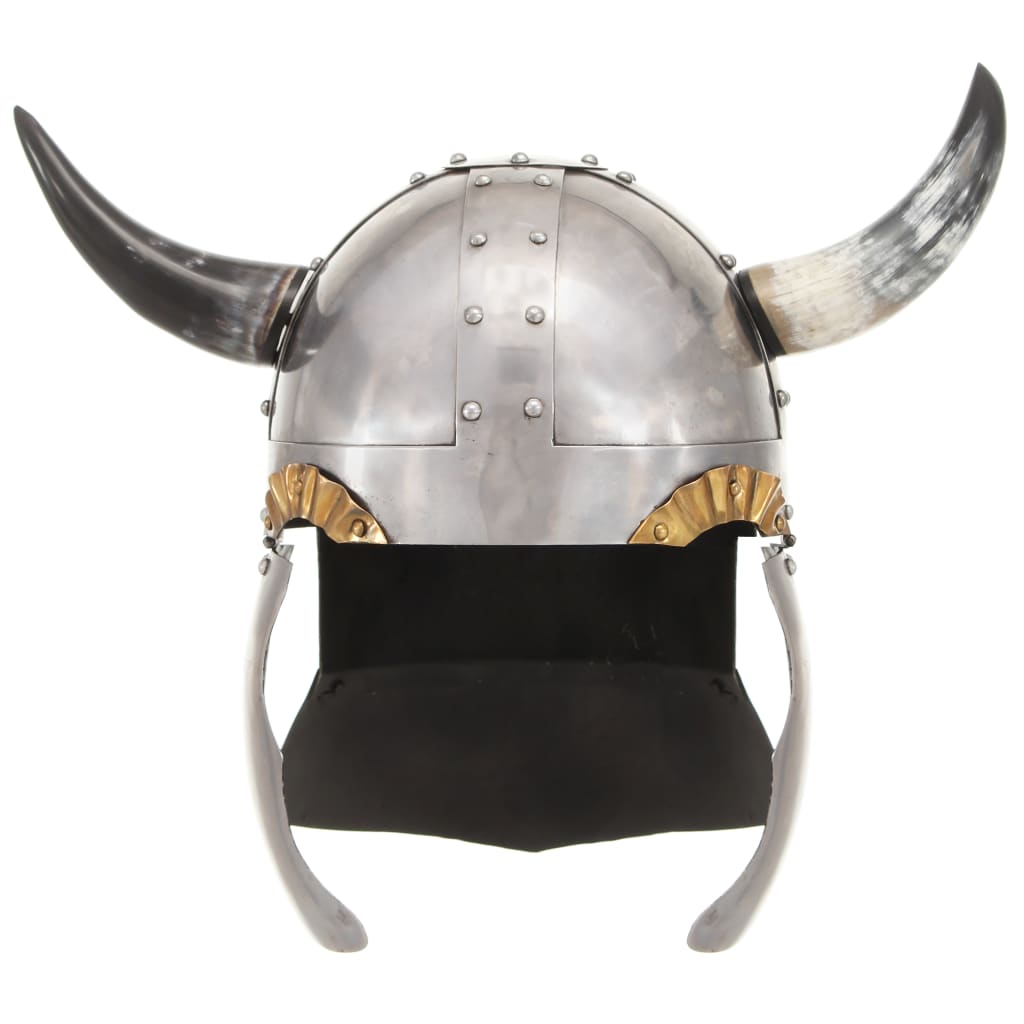 Vikinghelm Fantasie Larp Staal Zilverkleurig