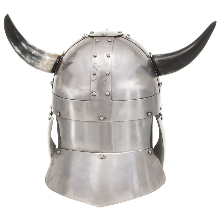Vikinghelm Fantasie Larp Staal Zilverkleurig
