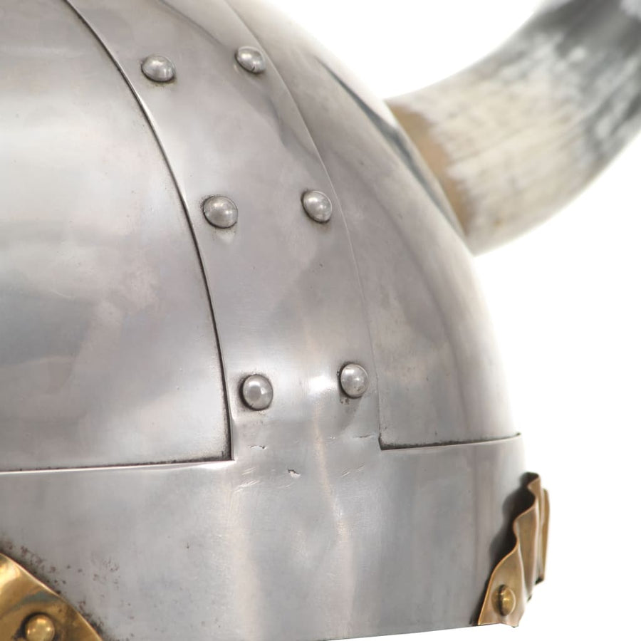 Vikinghelm Fantasie Larp Staal Zilverkleurig