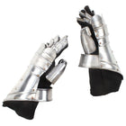 Knight gauntlets medieval replica LARP steel silver-colored