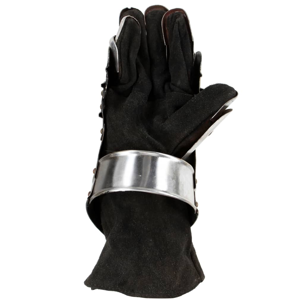 Ridderhandschoenen Middeleeuws Replica Larp Staal Zilverkleurig