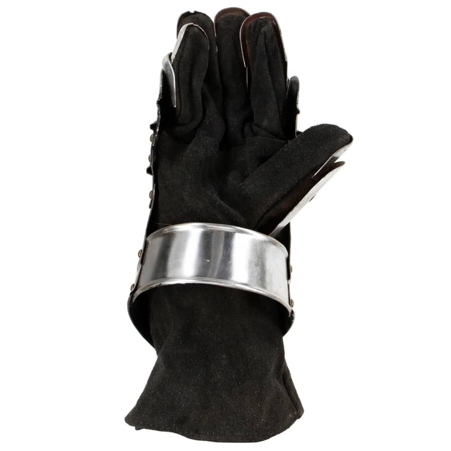 Ridderhandschoenen Middeleeuws Replica Larp Staal Zilverkleurig