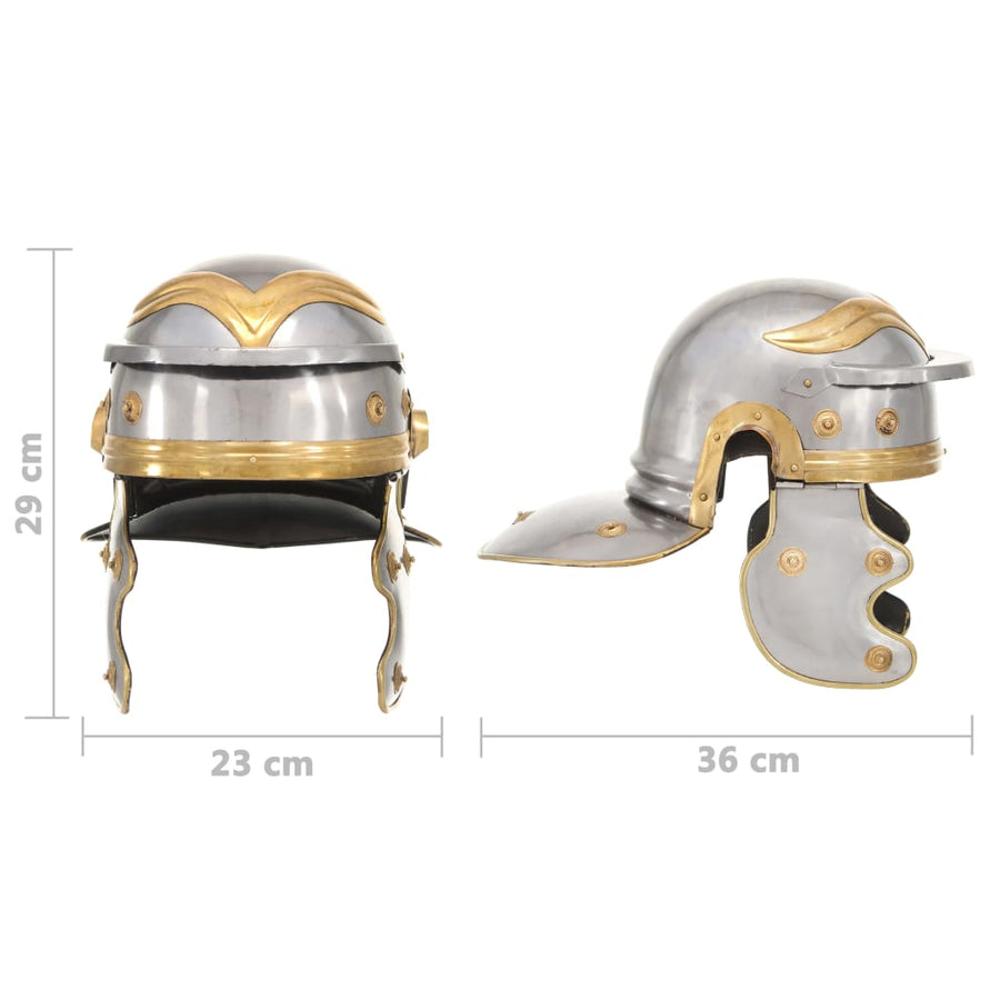 Soldatenhelm Romeins Replica Staal Zilverkleurig model 24