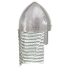 Ridderhelm staal zilverkleurig replica