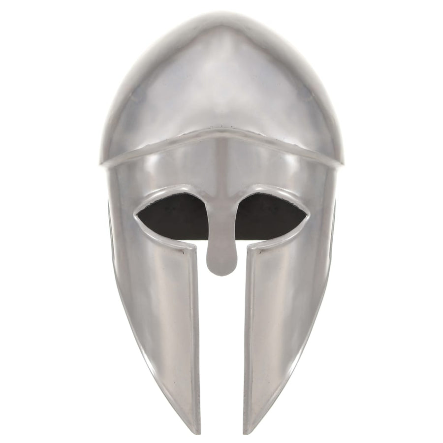Soldatenhelm Grieks Replica Larp Staal Zilverkleurig model 26