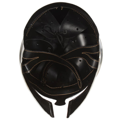 Soldatenhelm Grieks Replica Larp Staal Zilverkleurig model 26