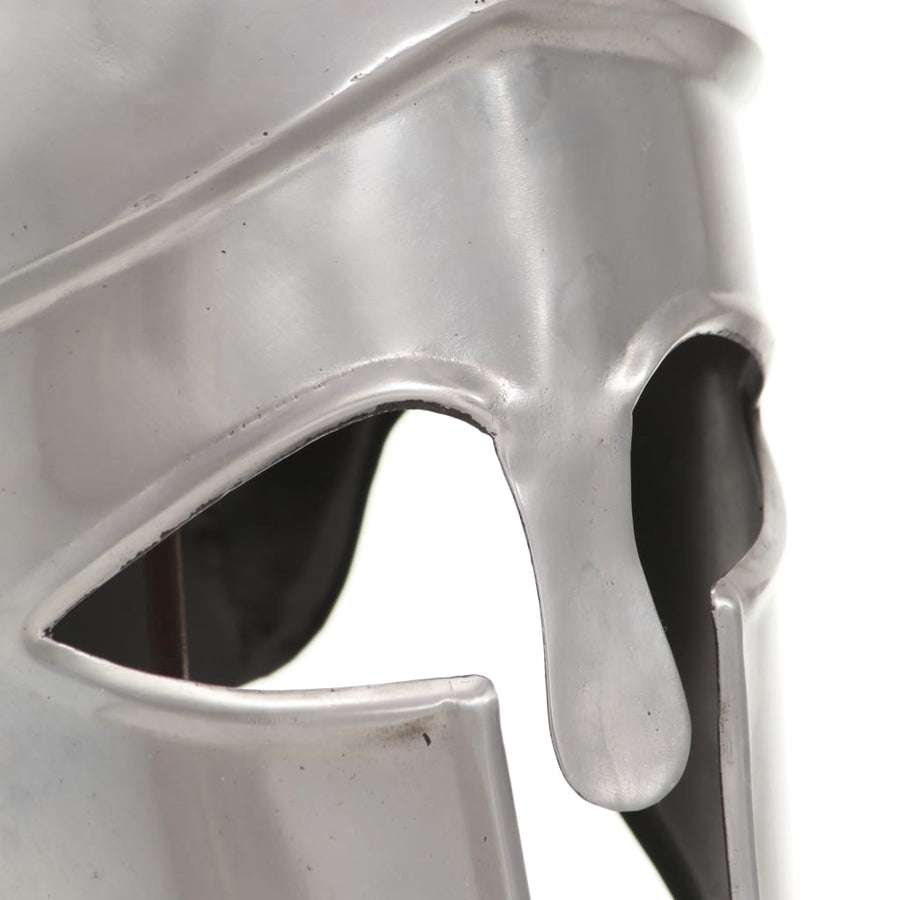 Soldatenhelm Grieks Replica Larp Staal Zilverkleurig model 26