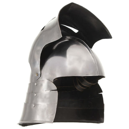 Ridderhelm Middeleeuws Replica Larp Staal Zilverkleurig
