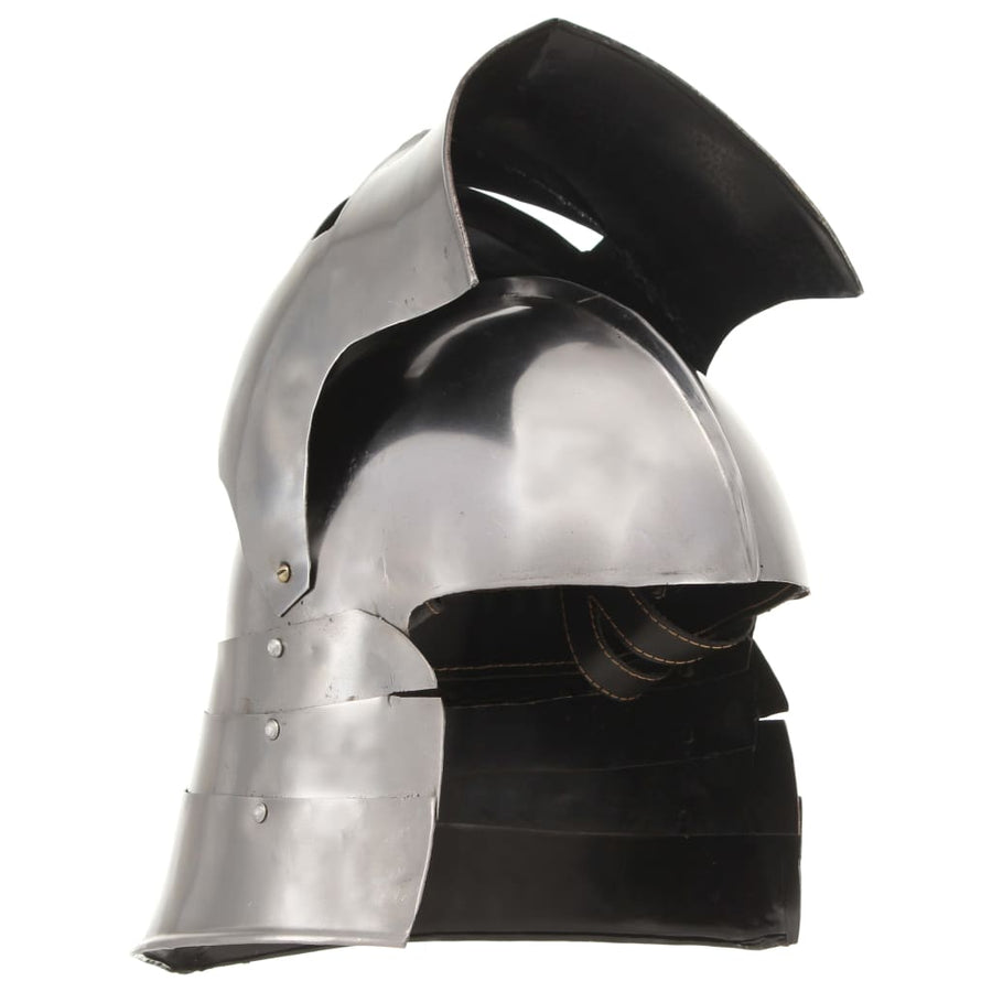 Ridderhelm Middeleeuws Replica Larp Staal Zilverkleurig
