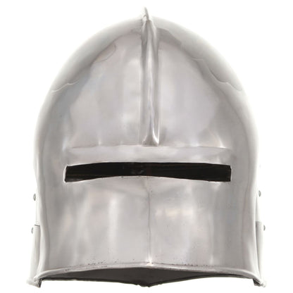 Ridderhelm Middeleeuws Replica Larp Staal Zilverkleurig