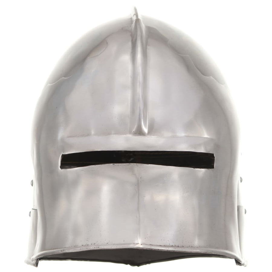 Ridderhelm Middeleeuws Replica Larp Staal Zilverkleurig