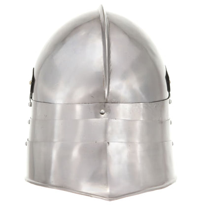 Ridderhelm Middeleeuws Replica Larp Staal Zilverkleurig