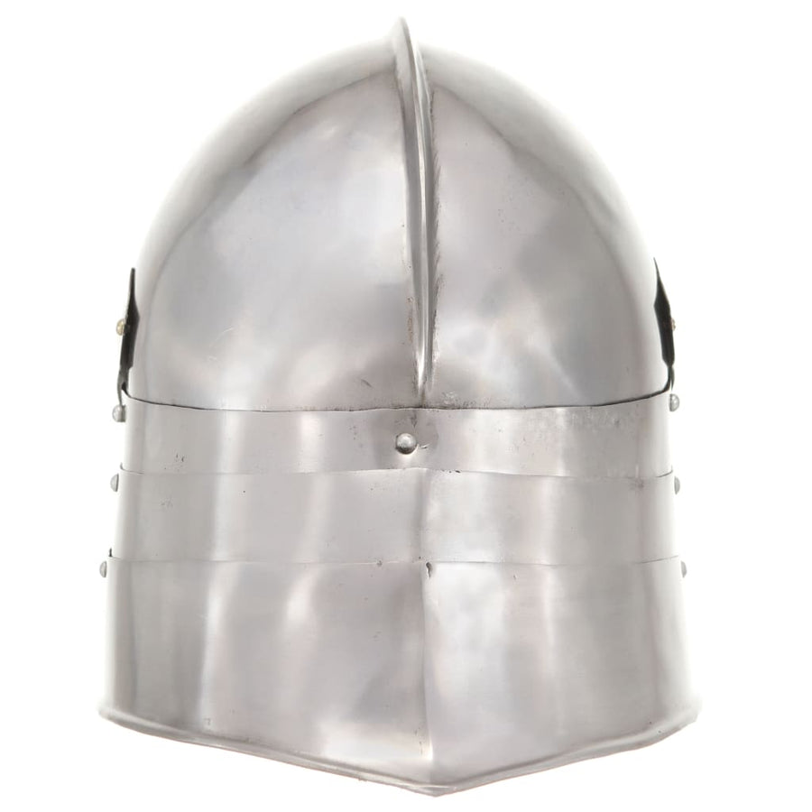 Ridderhelm Middeleeuws Replica Larp Staal Zilverkleurig