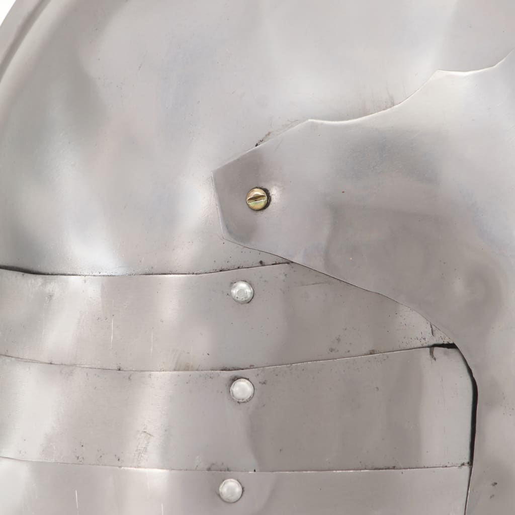 Ridderhelm Middeleeuws Replica Larp Staal Zilverkleurig