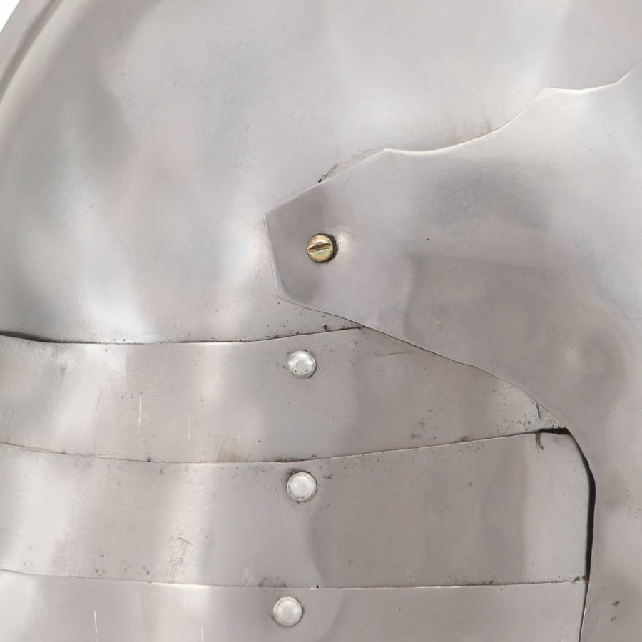 Ridderhelm Middeleeuws Replica Larp Staal Zilverkleurig