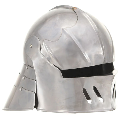 Ridderhelm Middeleeuws Replica Larp Staal Zilverkleurig