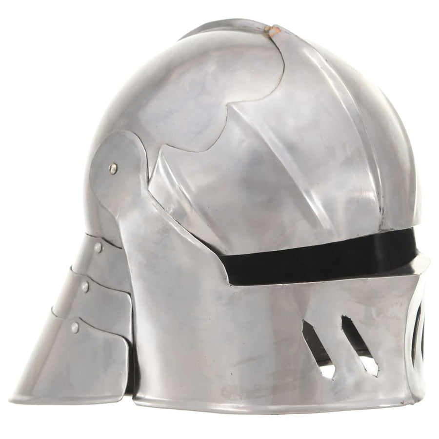 Ridderhelm Middeleeuws Replica Larp Staal Zilverkleurig