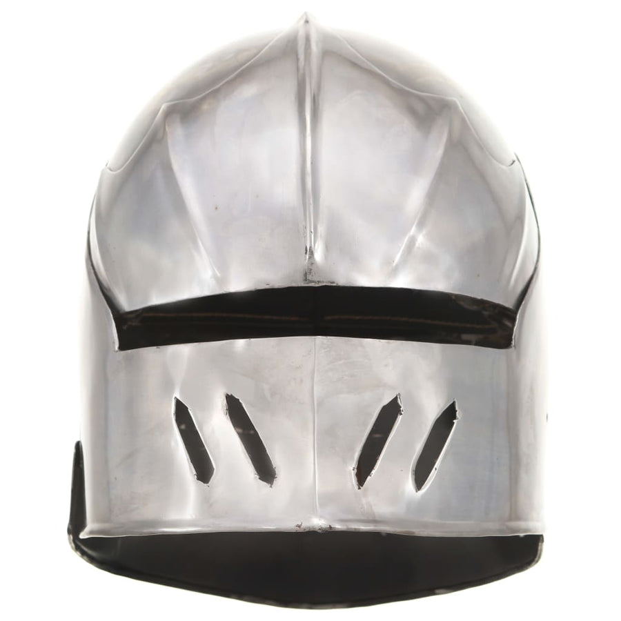 Ridderhelm Middeleeuws Replica Larp Staal Zilverkleurig