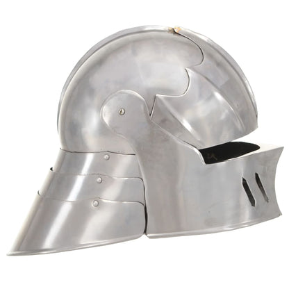 Ridderhelm Middeleeuws Replica Larp Staal Zilverkleurig