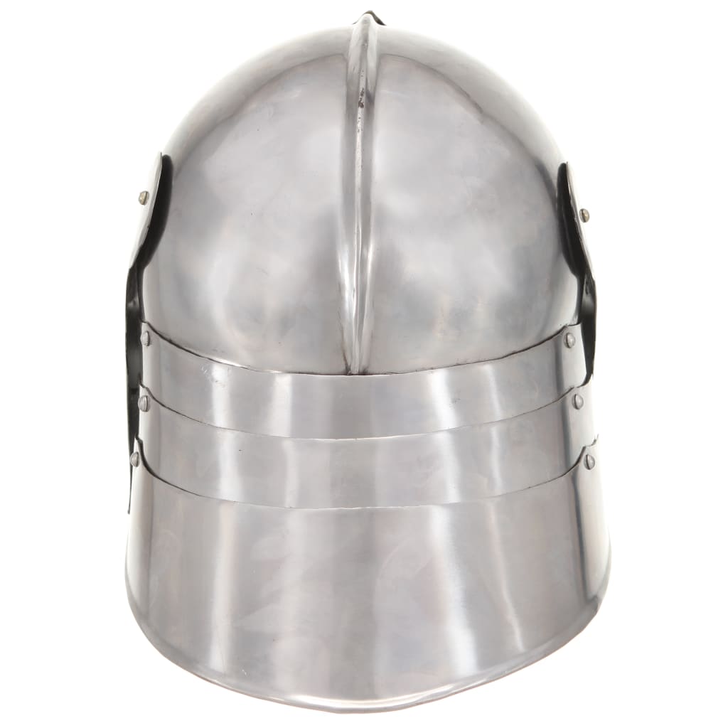 Ridderhelm Middeleeuws Replica Larp Staal Zilverkleurig