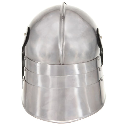 Ridderhelm Middeleeuws Replica Larp Staal Zilverkleurig