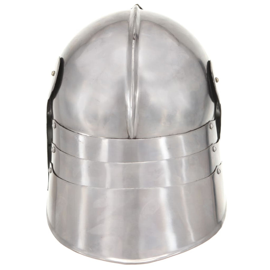 Ridderhelm Middeleeuws Replica Larp Staal Zilverkleurig