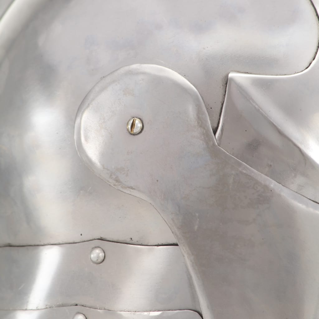 Ridderhelm Middeleeuws Replica Larp Staal Zilverkleurig