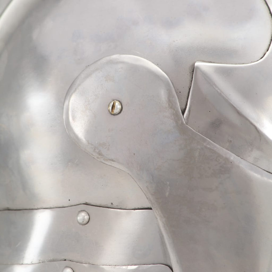 Ridderhelm Middeleeuws Replica Larp Staal Zilverkleurig