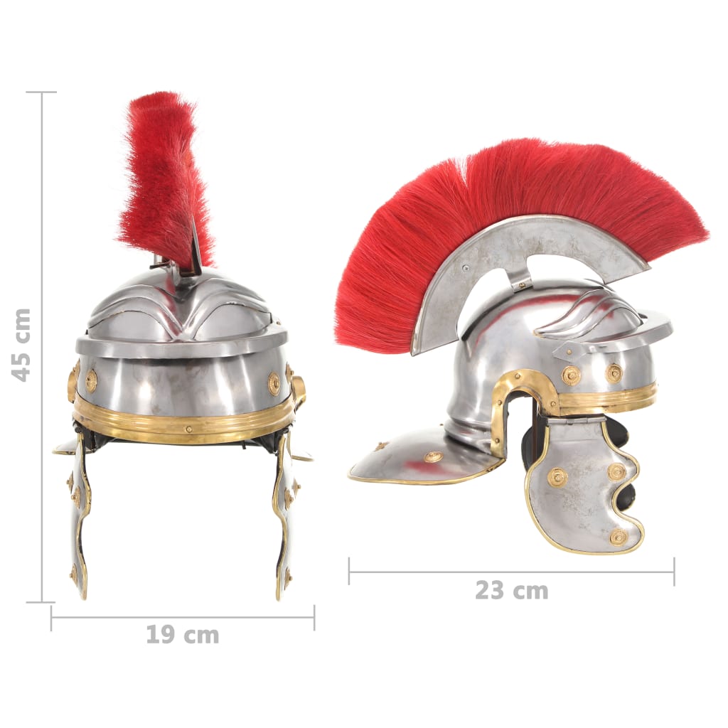 Soldatenhelm Romeins Replica Staal Zilverkleurig model 29