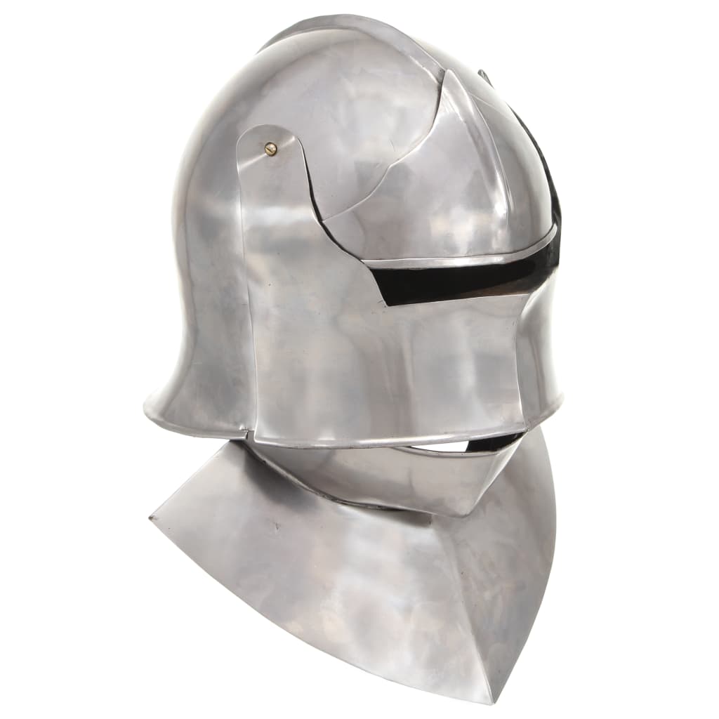 Ridderhelm Middeleeuws Replica Larp Staal Zilverkleurig