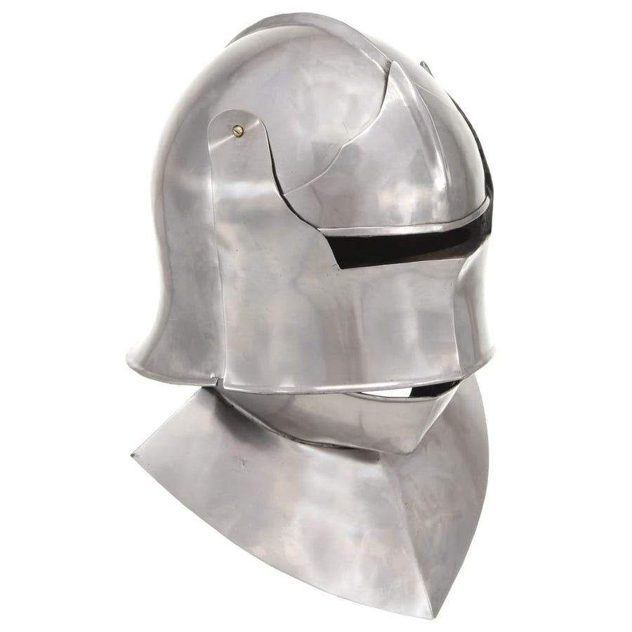 Ridderhelm Middeleeuws Replica Larp Staal Zilverkleurig