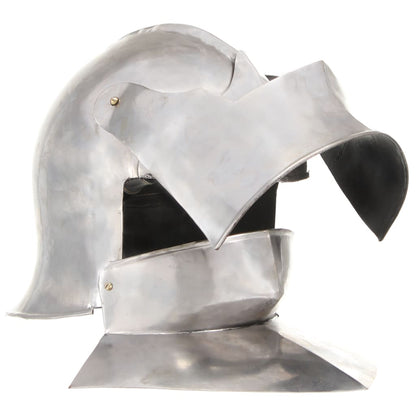 Ridderhelm Middeleeuws Replica Larp Staal Zilverkleurig