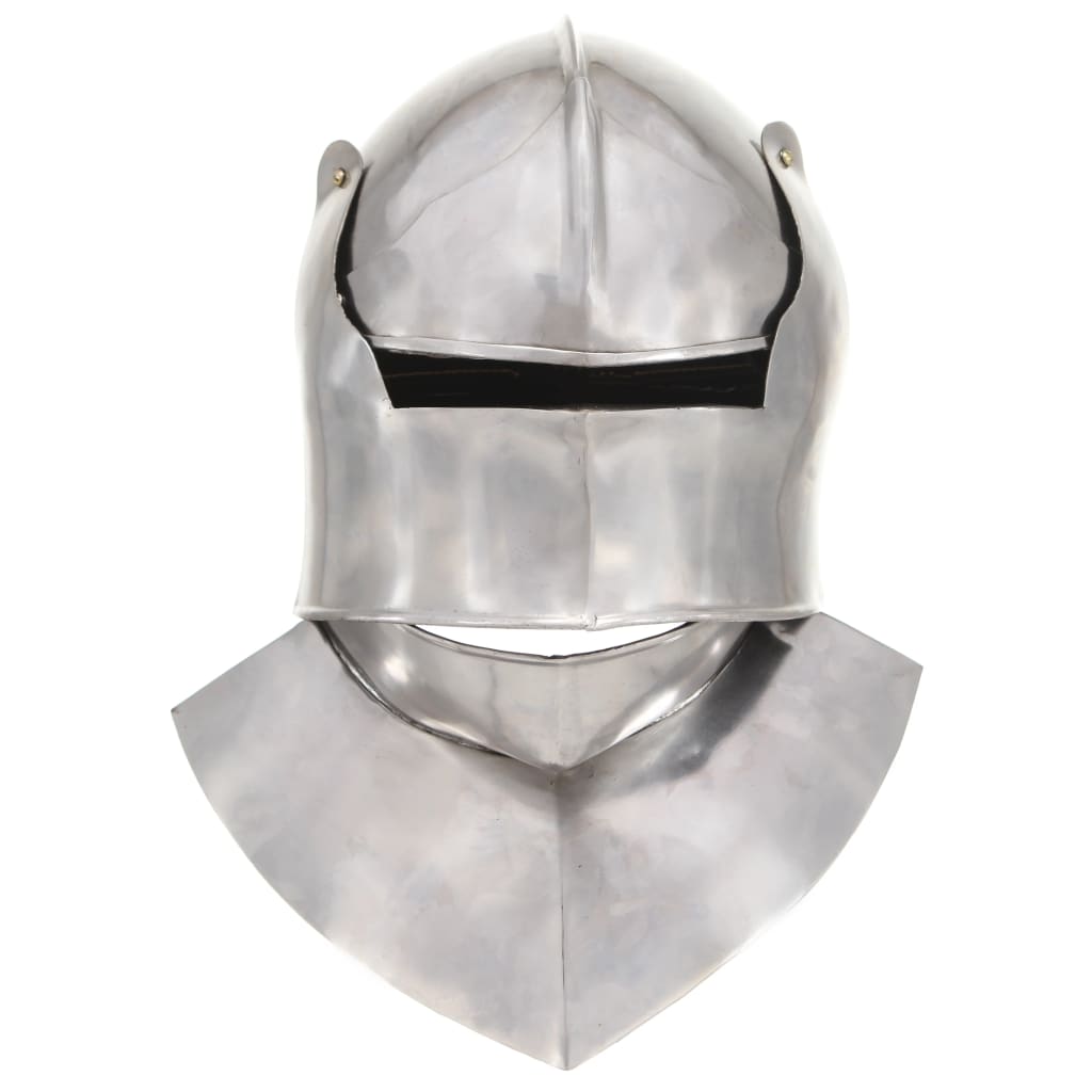 Ridderhelm Middeleeuws Replica Larp Staal Zilverkleurig