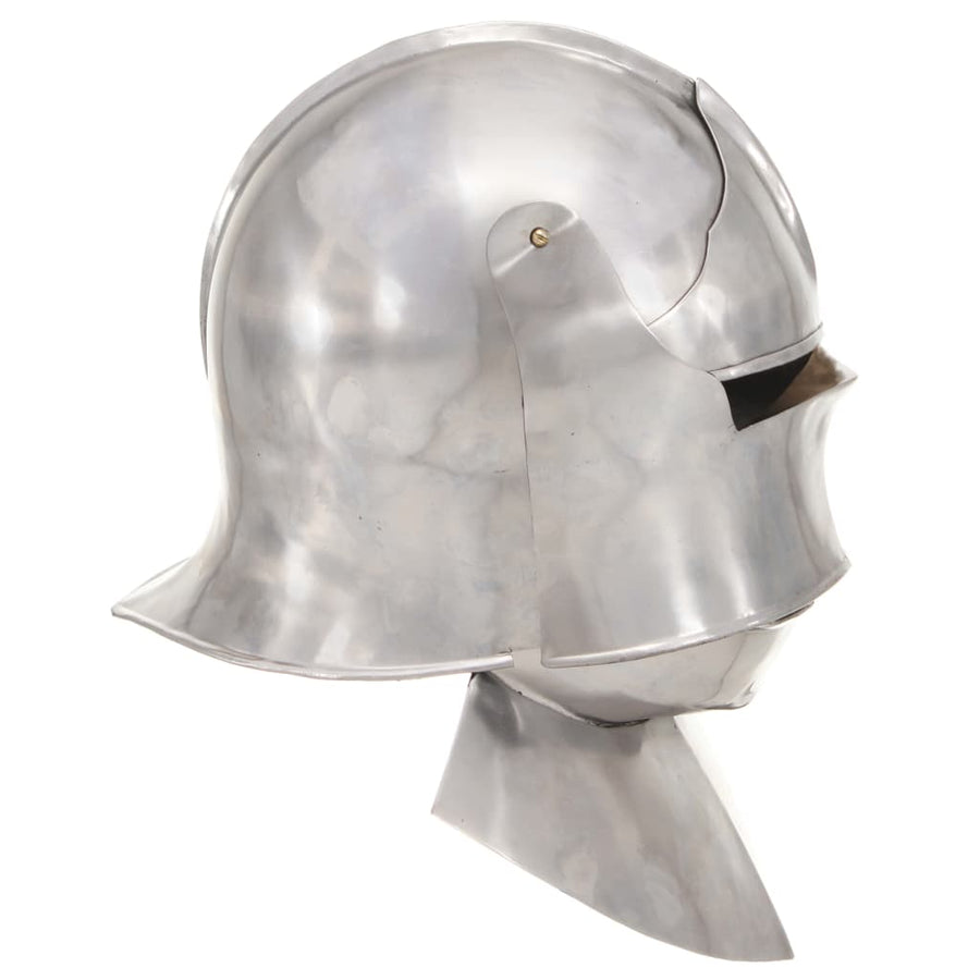 Ridderhelm Middeleeuws Replica Larp Staal Zilverkleurig