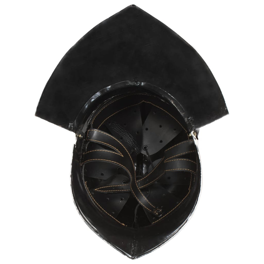 Ridderhelm Middeleeuws Replica Larp Staal Zilverkleurig