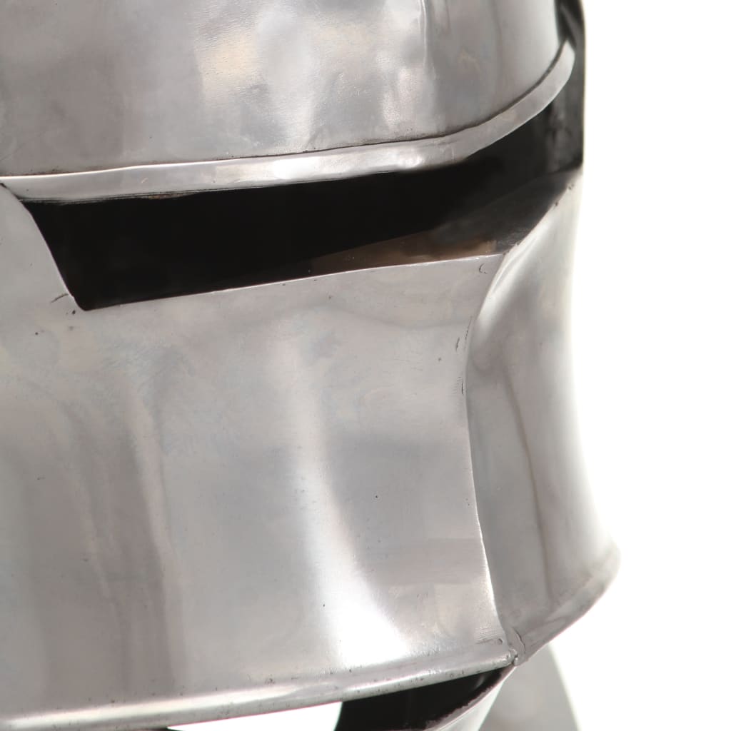 Ridderhelm Middeleeuws Replica Larp Staal Zilverkleurig