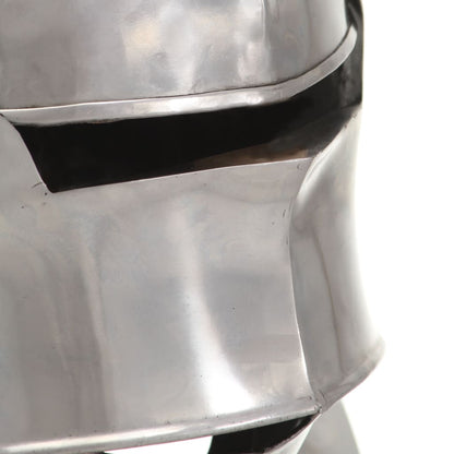 Ridderhelm Middeleeuws Replica Larp Staal Zilverkleurig