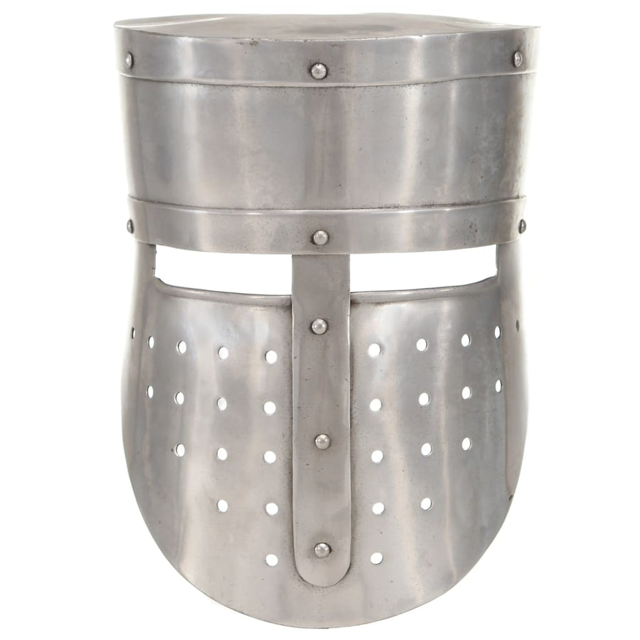 Ridderhelm Middeleeuws Replica Larp Staal Zilverkleurig