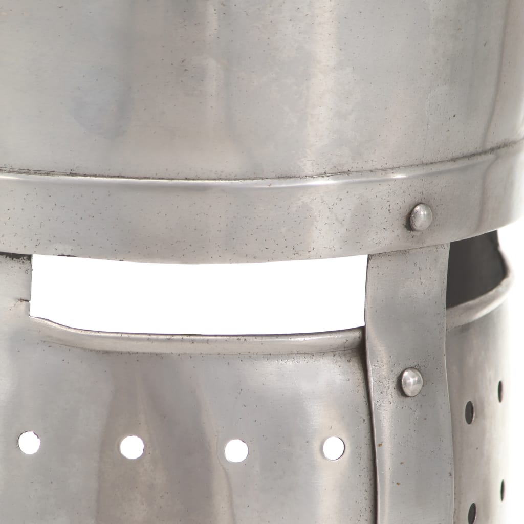 Ridderhelm Middeleeuws Replica Larp Staal Zilverkleurig